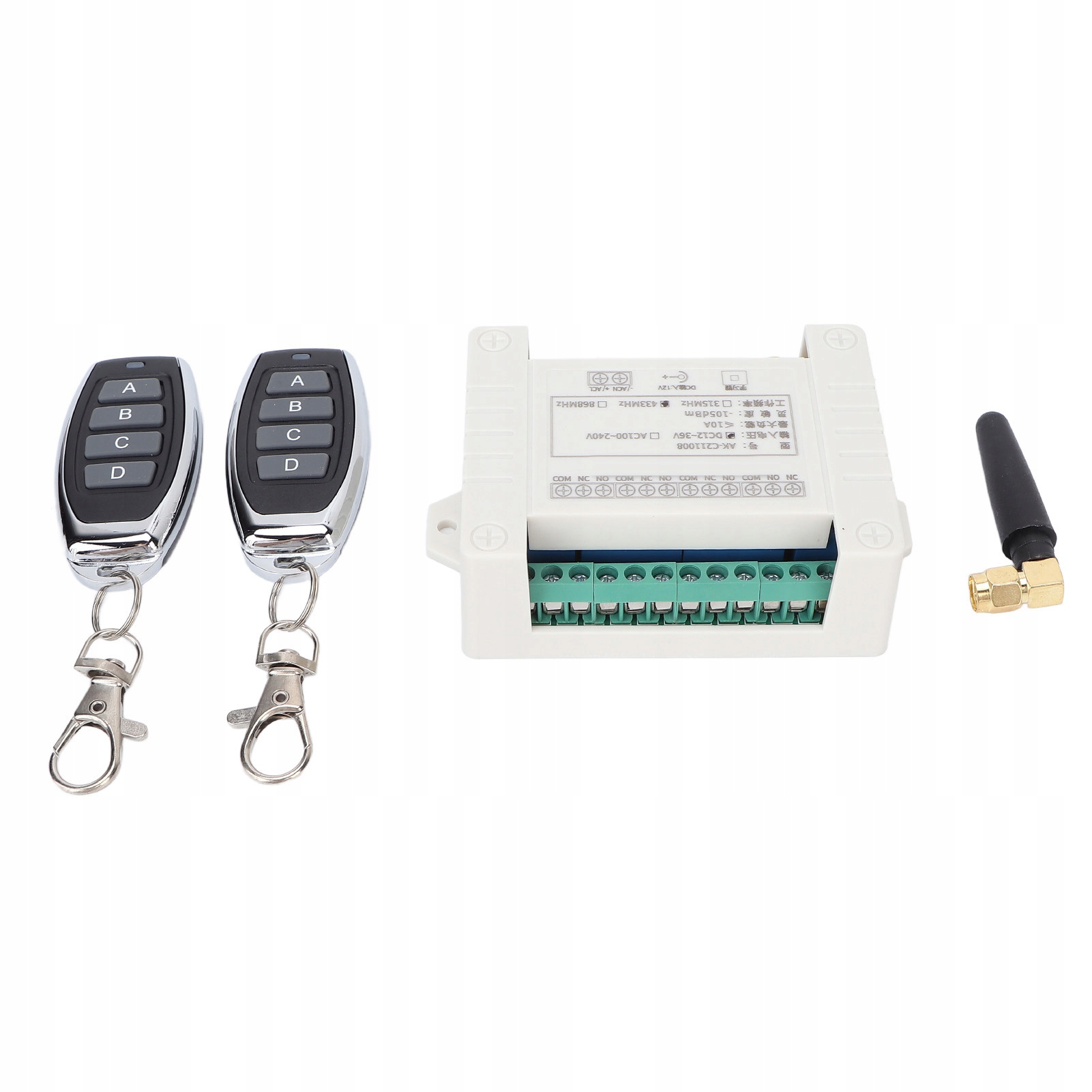 AKC211008 433 MHz Wireless Rf dálkové ovládání 4 Ch Reléového modulu