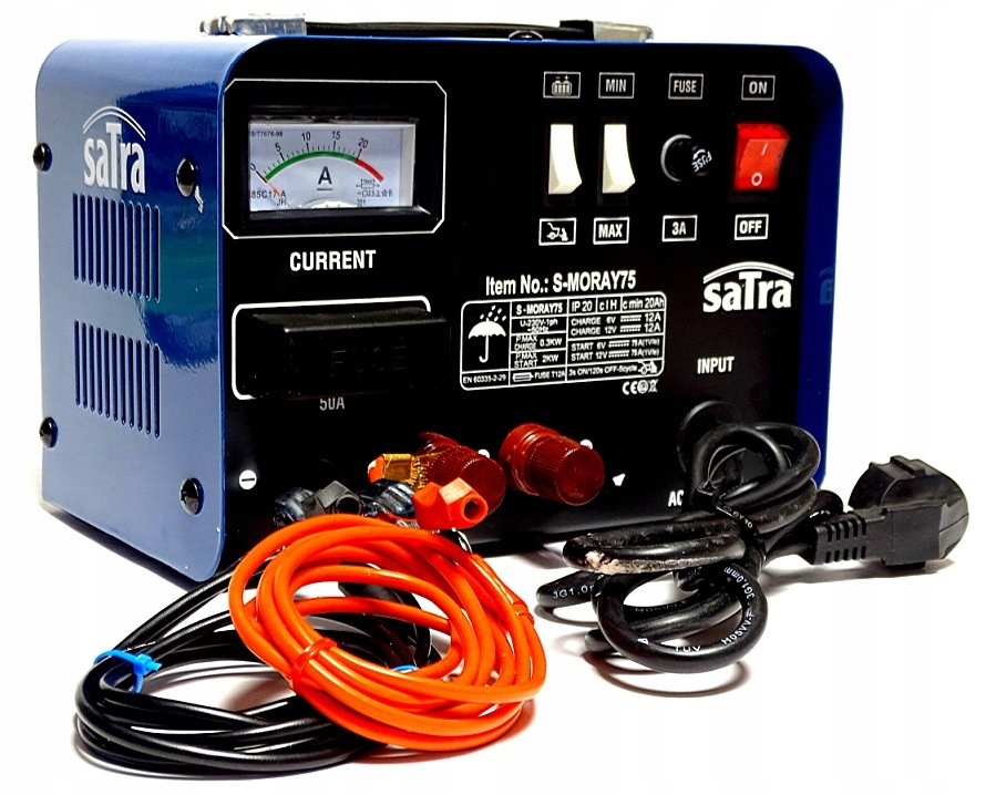 Prostownik z rozruchem 6V-12V 12A Rozruch Starter 75A