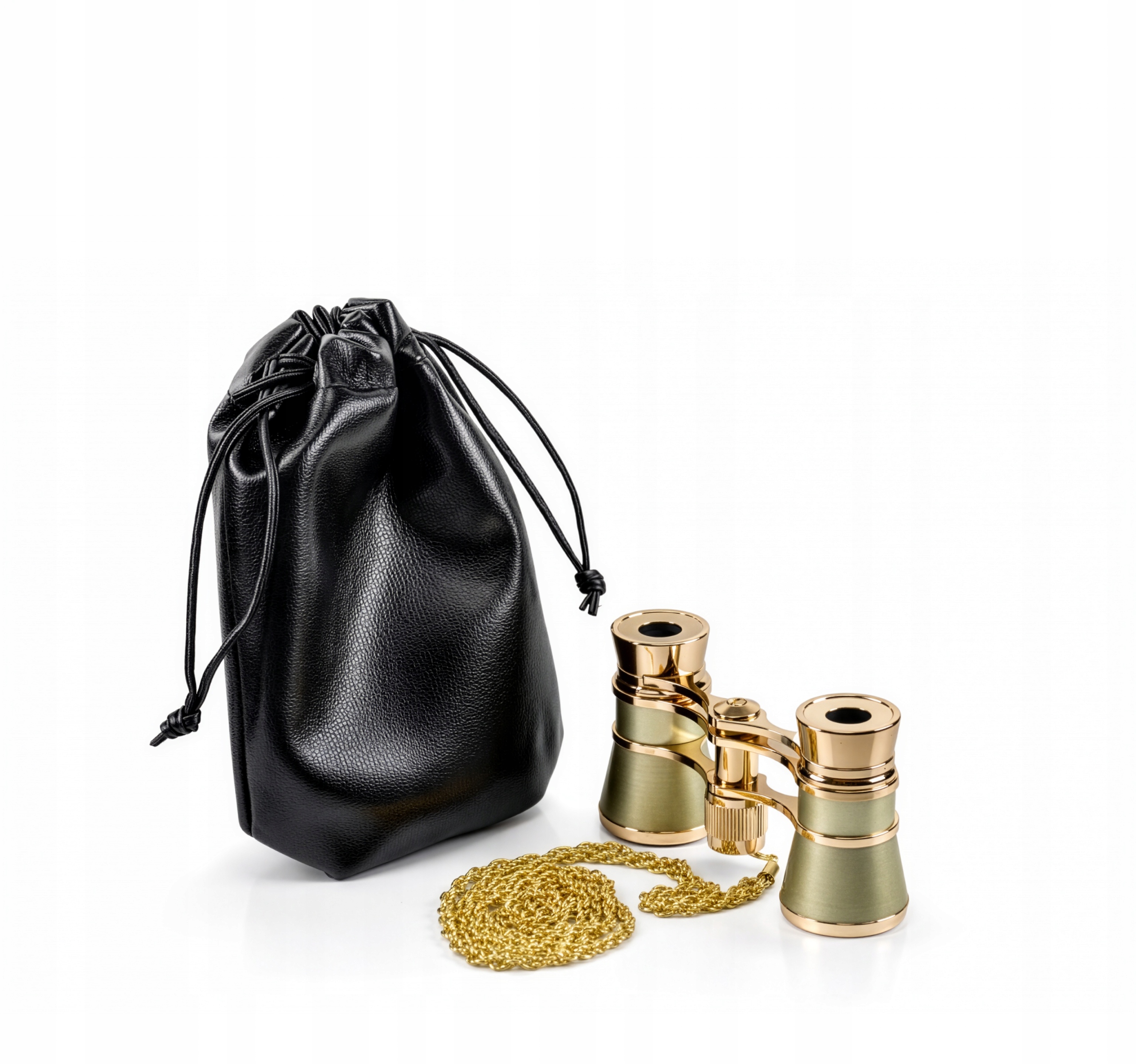 Operní Dalekohled 3X25 Divadlo Retro Elegantní Zlatý Řetízek