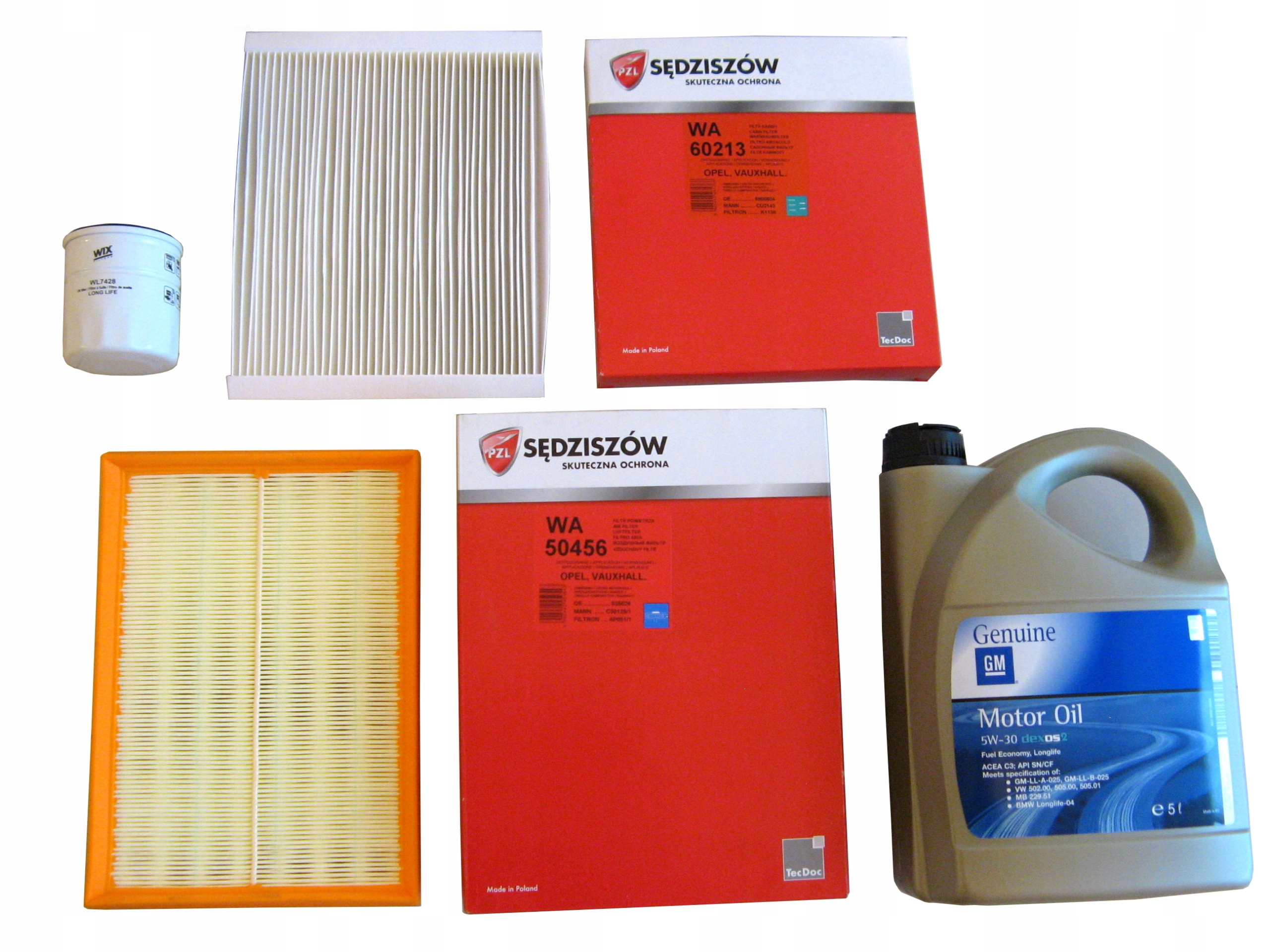 Wa50456axz - ФИЛЬТРЫ + МАСЛО 5W30 OPEL MERIVA A 1.6 100KM