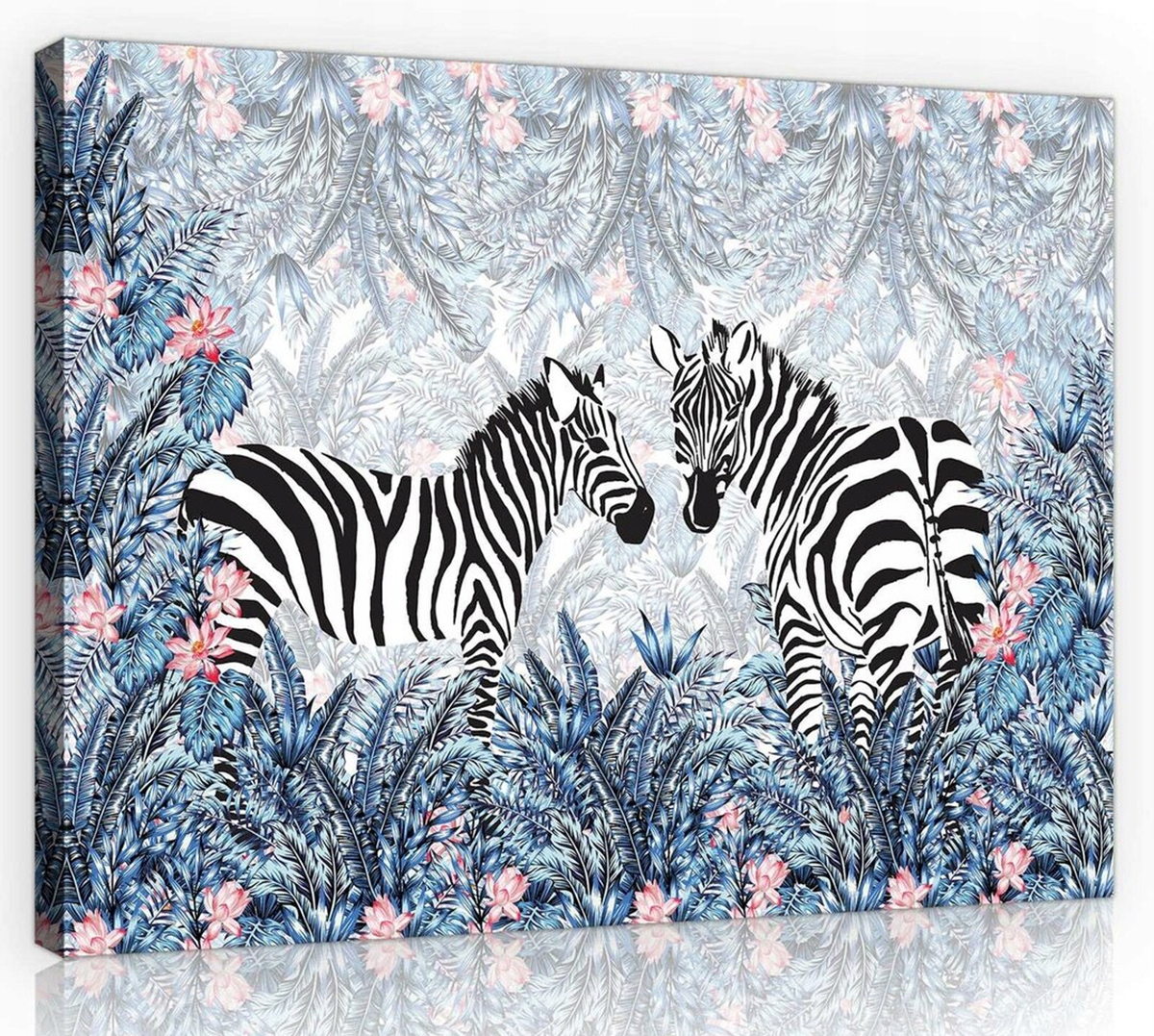 Obraz Na Plátně Canvas 100x75 Zebra Listy Květy