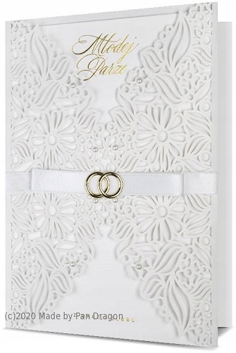 

Kartka z okazji ślubu piękna duża Premium PDP194