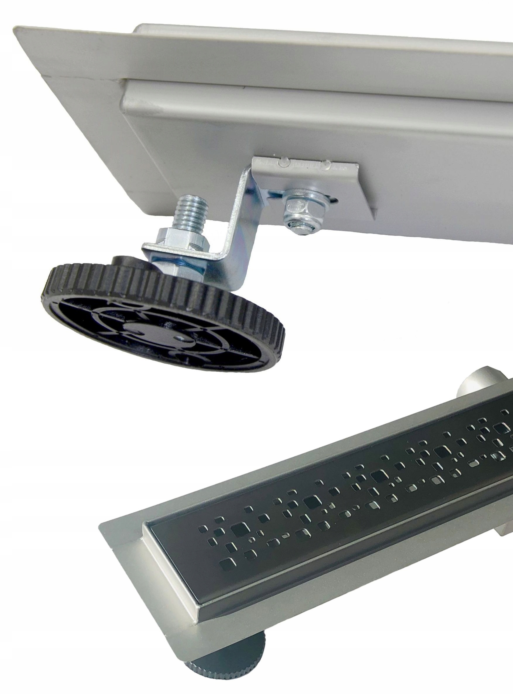 ODPŁYW LINIOWY 100 CM WZÓR KVADRO NISKI SYFON Długość 100 cm