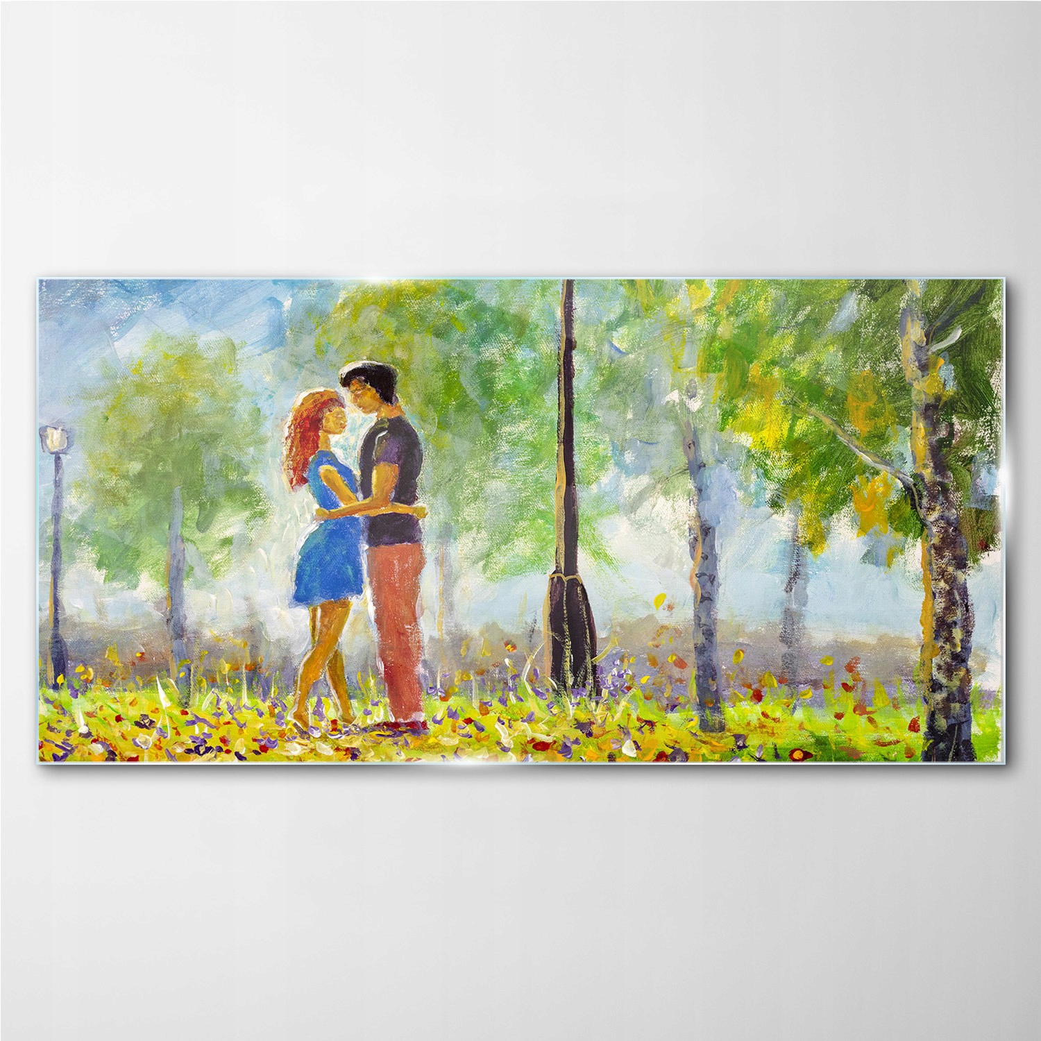 

Obraz szklany na ścianę Park drzewa para 100x50 cm