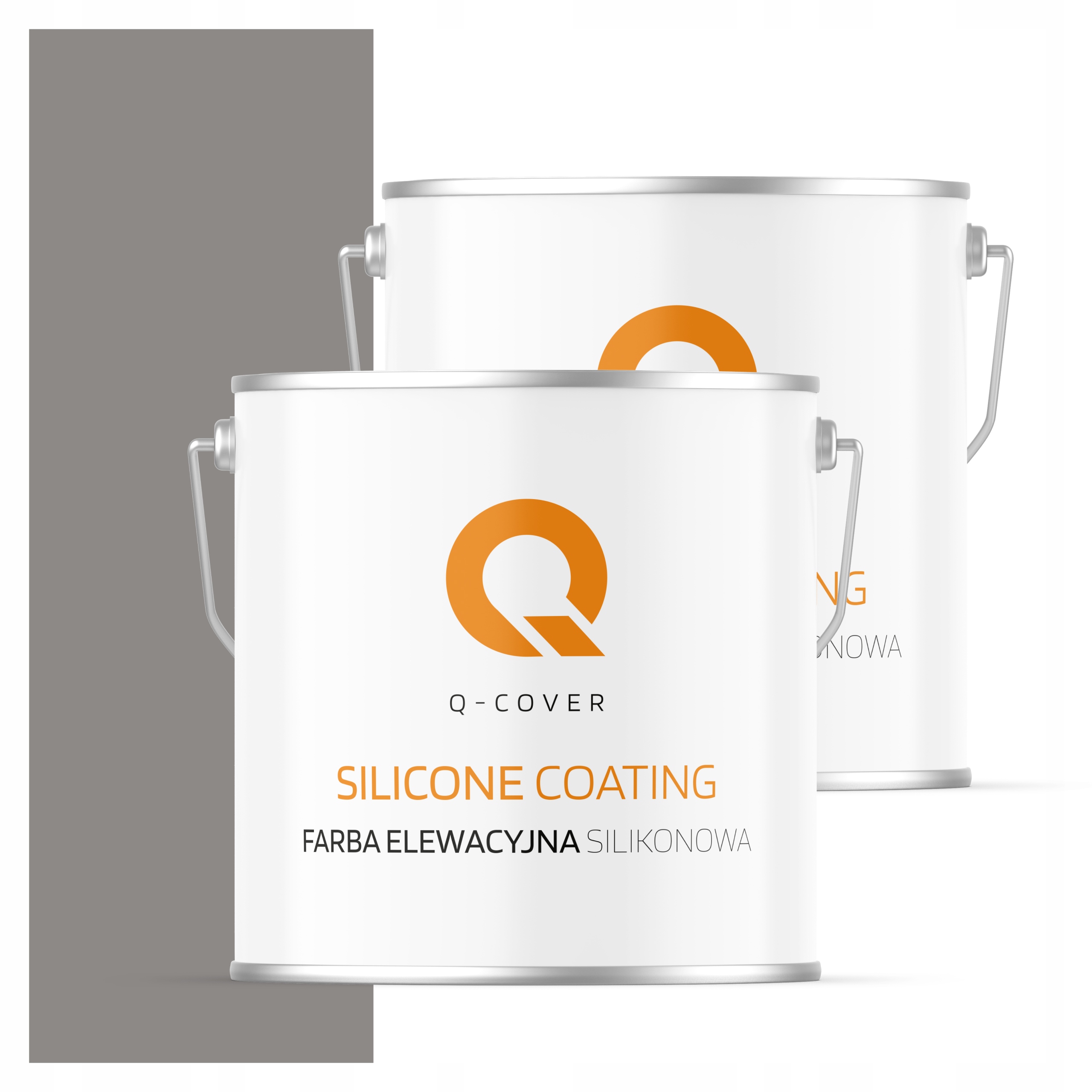 Silikónová fasádna farba 5L Fasáda Štruktúra Farba Šedá Tmavá Chladná