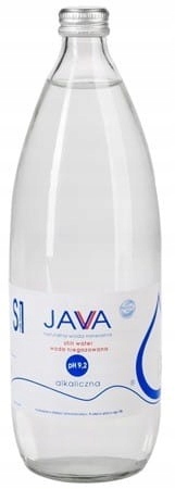 Alkalická voda Java, neperlivé sklo