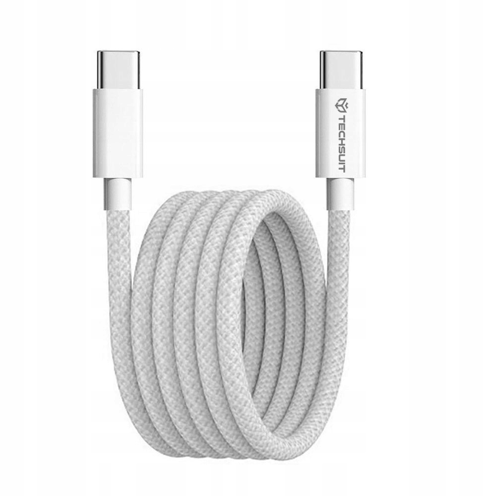 Techsuit Kabel danych Apple, Android i Usb-c, superszybkie PD60W, 1 szary