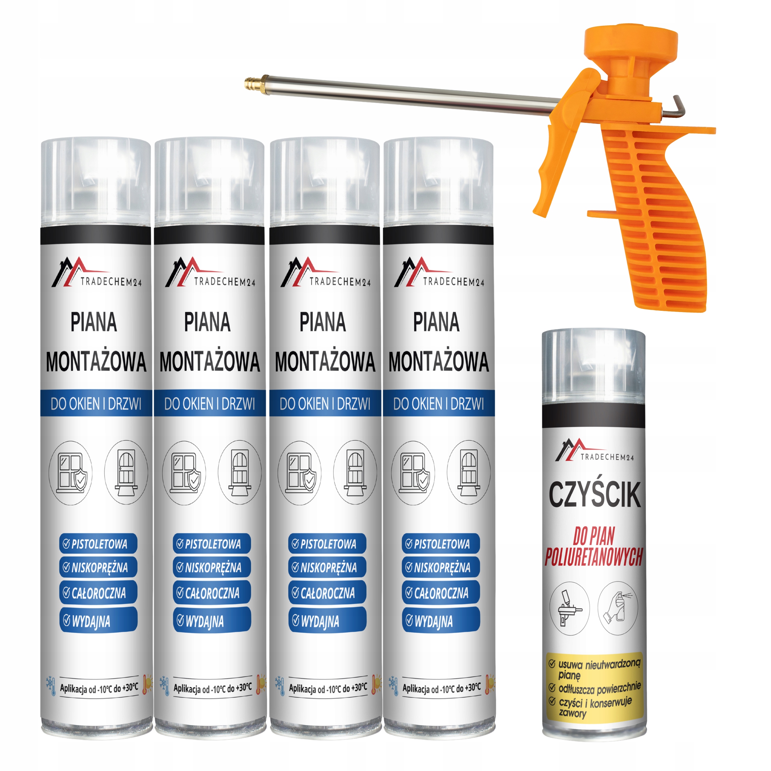 Montážní Polyuretanová Pěna Pistolová Nízkotlaká Sada