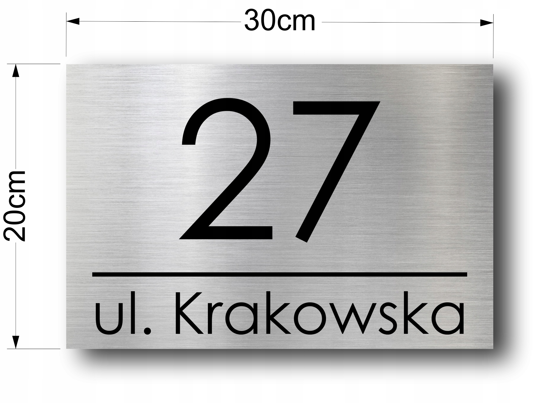 TABLICZKA ADRESOWA NUMER DOMU TRWAŁA I ELEGANCKA CNC 30X20cm DIBOND 3mm UV Kod producenta Tabliczka Adresowa