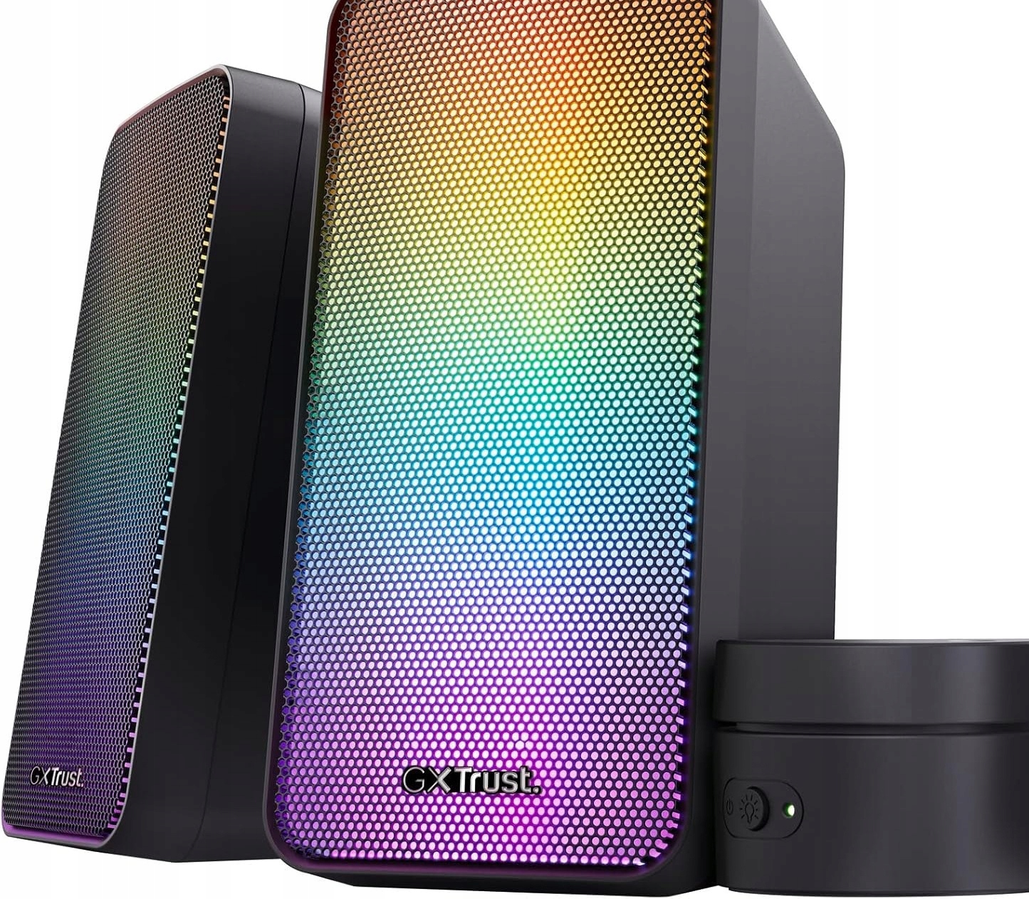 GŁOŚNIKI KOMPUTEROWE GAMING RGB LED 12W STEREO USB 3,5MM CZARNE