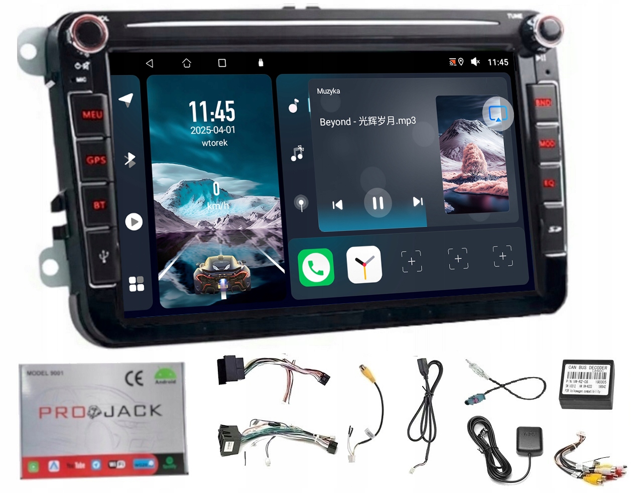 Rádio Gps Navigácia Android Vw Tiguan 2007-2017 Wifi Carplay 64GB