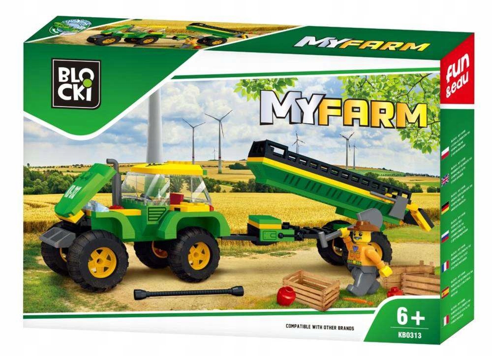 

Klocki Blocki My Farm Traktor z przyczepą 164 el.