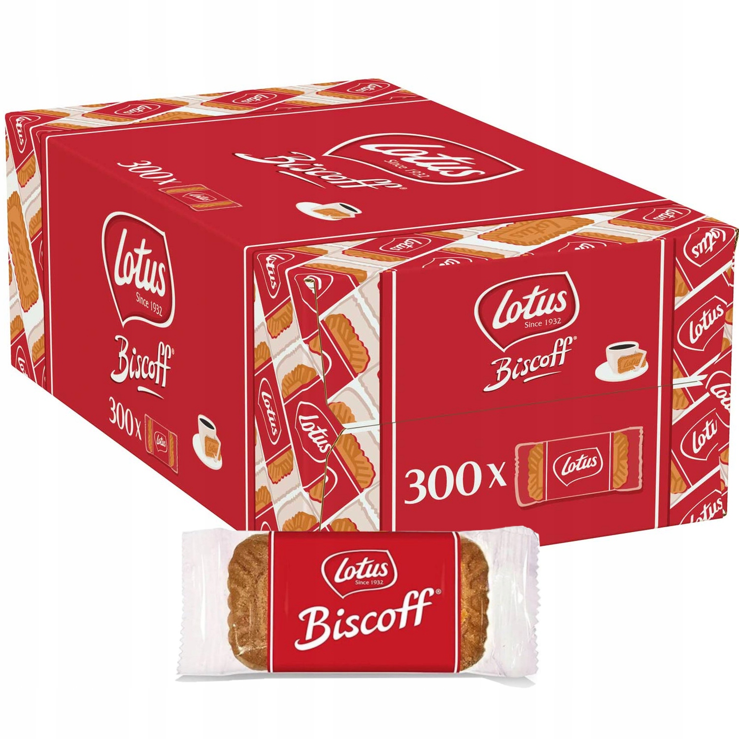 Ciastka Lotus Biscoff Karmelizowane Kruche Ciasteczka do Kawy 300 szt