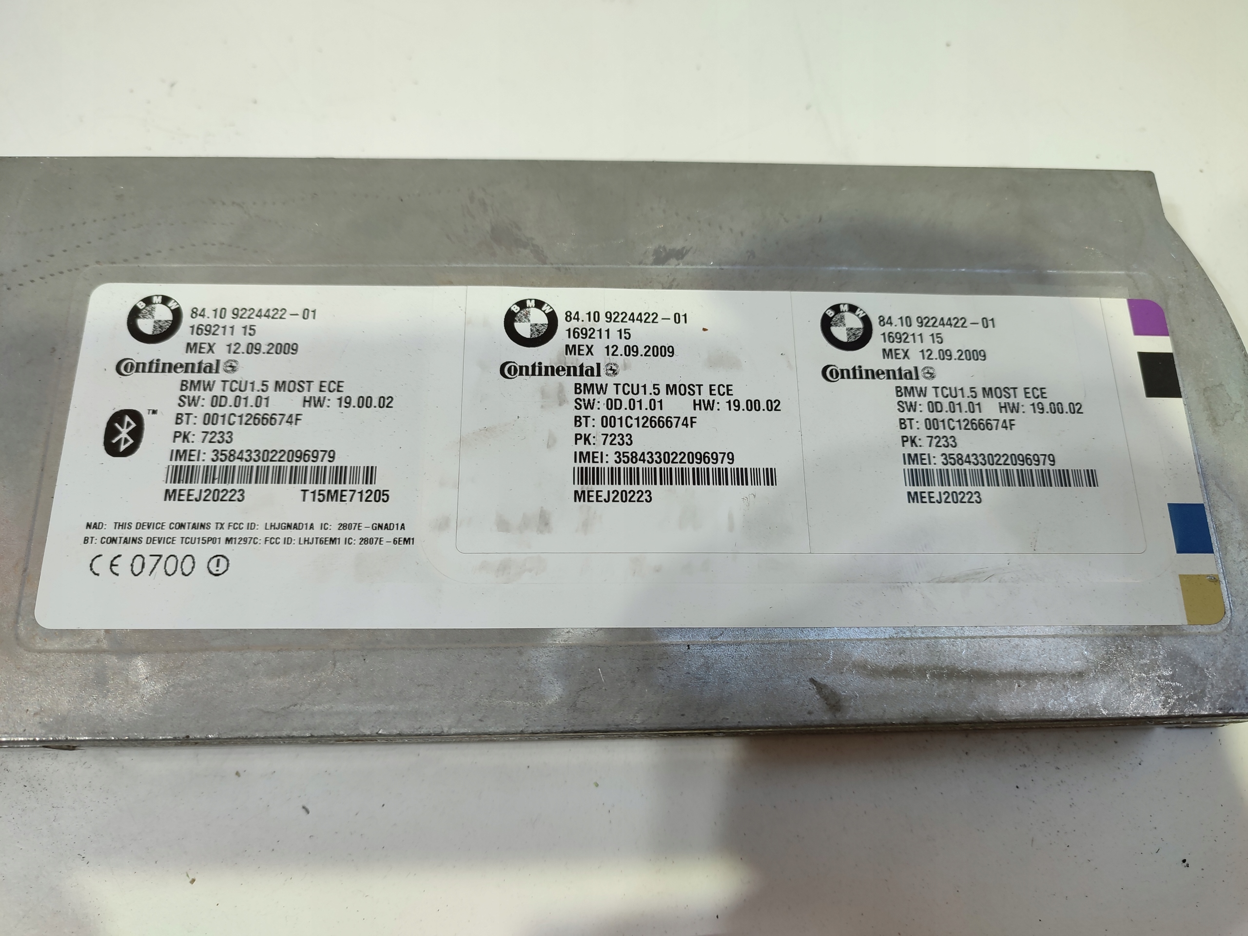 BMW E60 E87 E90 Module Unité de contrôle Bluetooth 9224422