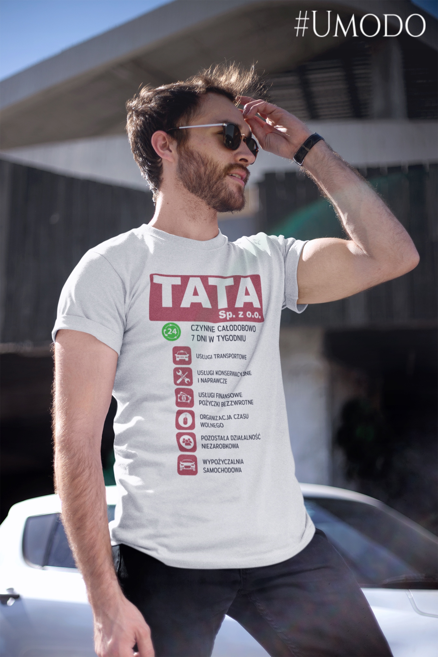 Koszulka śmieszna z nadrukiem dla TATY URODZINY Rozmiar XL