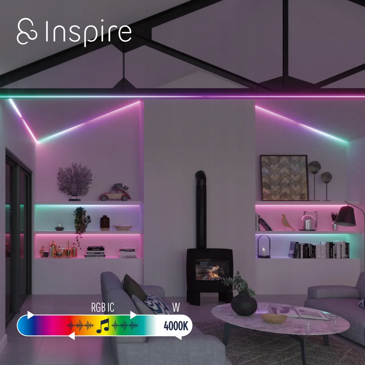 Pilot i odbiornik do taśm LED RGBW Music Cutflexi Inspire Rodzaj inny