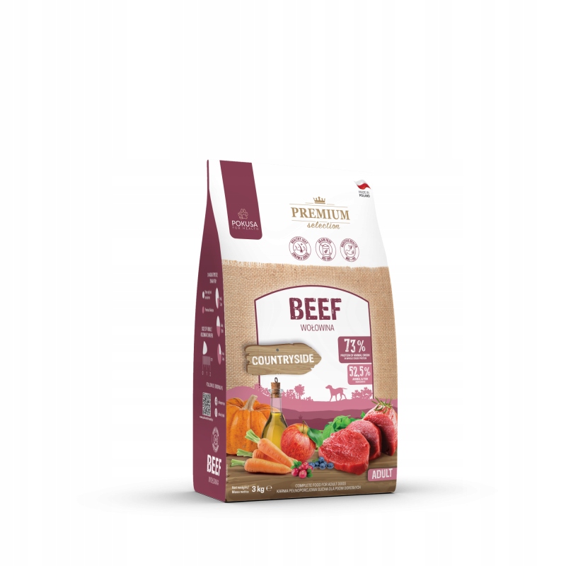 Pokusa Premium Selection Hovězí pro dospělé 3kg