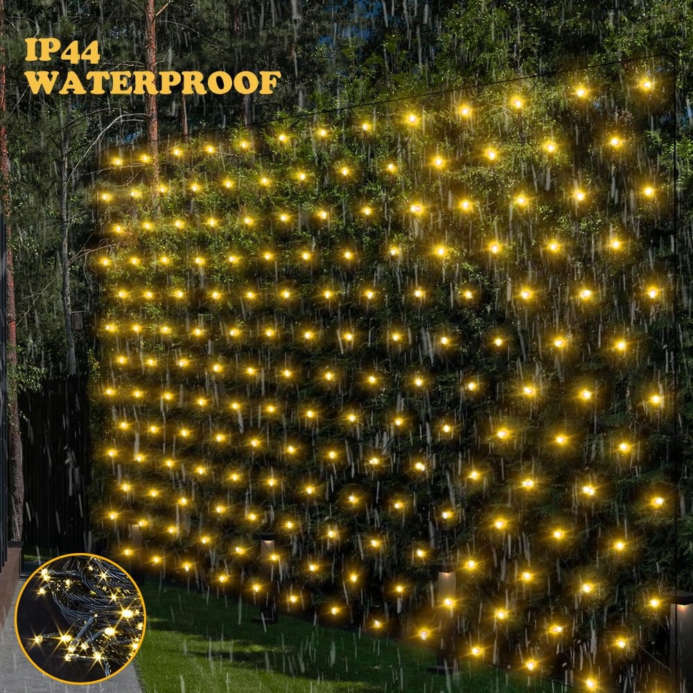 CORST Siatka Świetlna Zewnętrzna Wodoodporna Lampki Z Pilotem 4.5x1.5m — miniatura 6