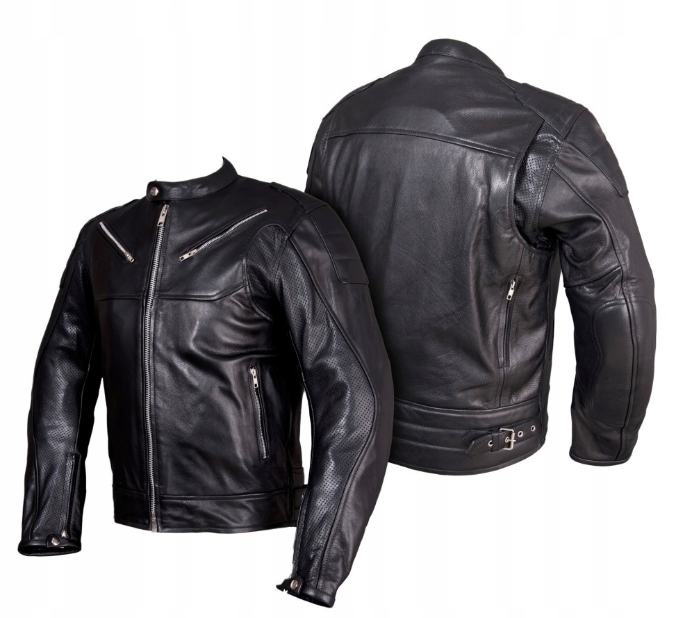 KURTKA MOTOCYKLOWA LETNIA SKÓRZANA KSM045/2XL