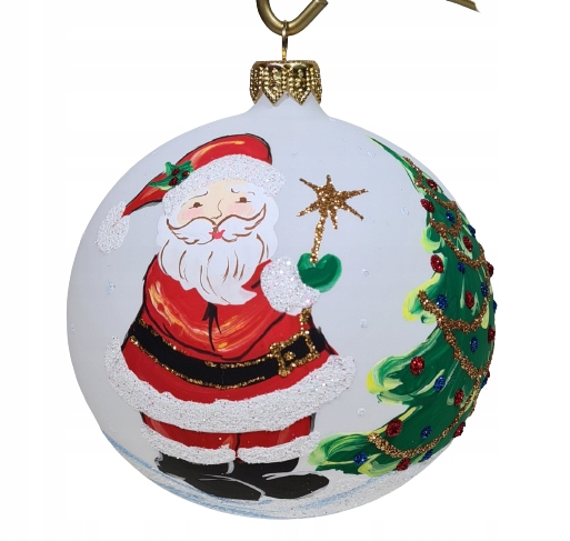 

Bombka, Bombki szklane ręcznie malowane 10 cm.