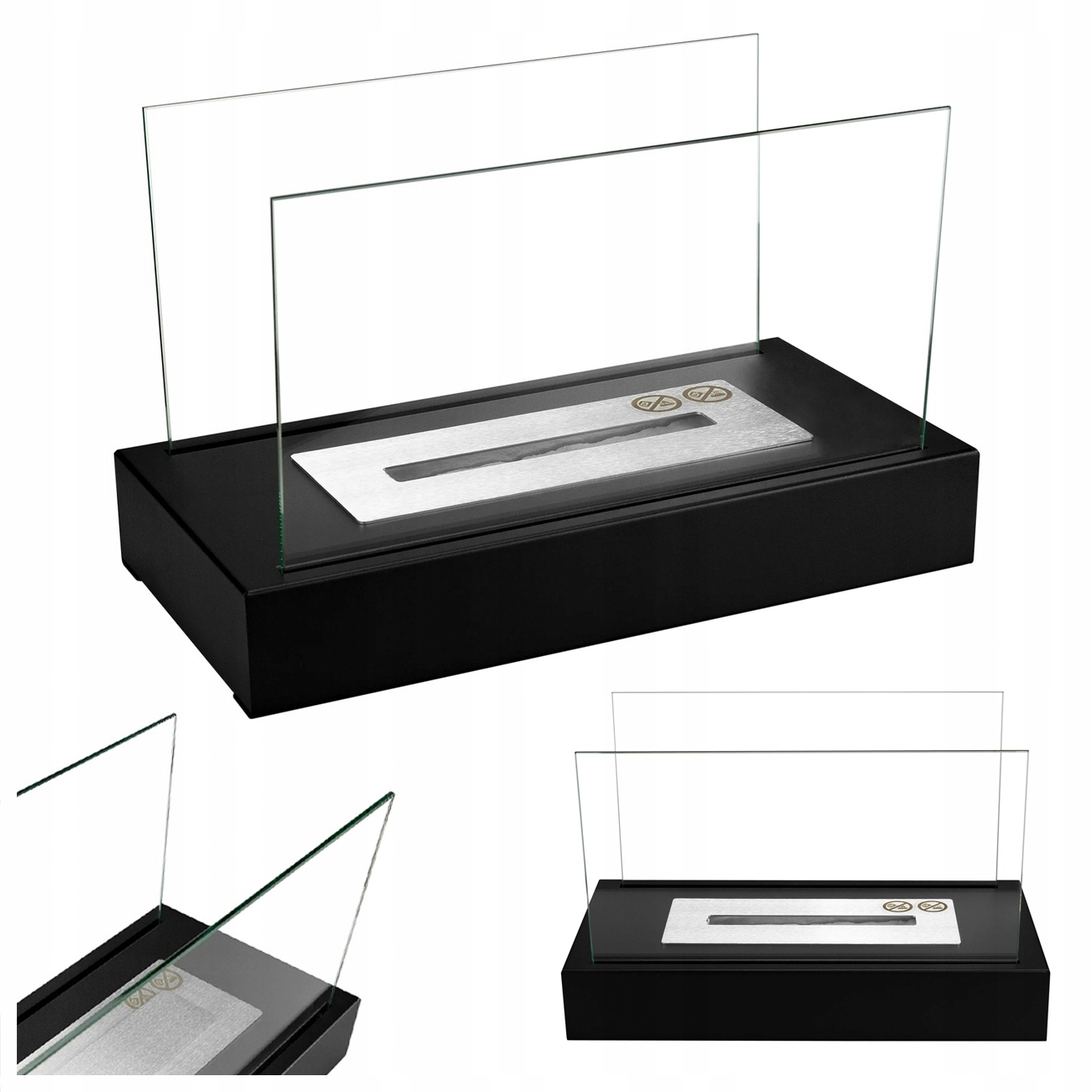 Volně Stojící Biokrb Glow Černý Strukturovaný Mat Na Biopalivo