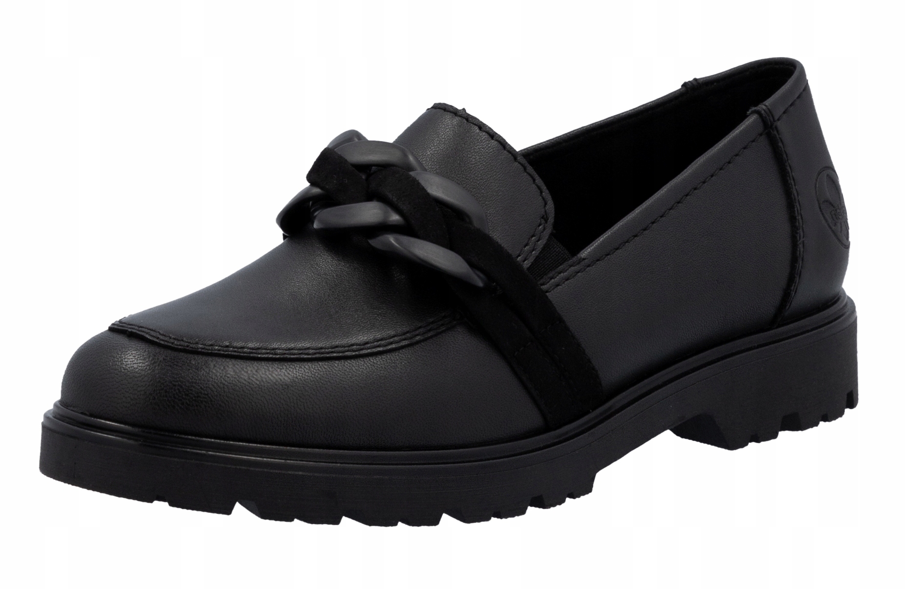 Rieker 45566-00 vel.38 černé polobotky mokasíny