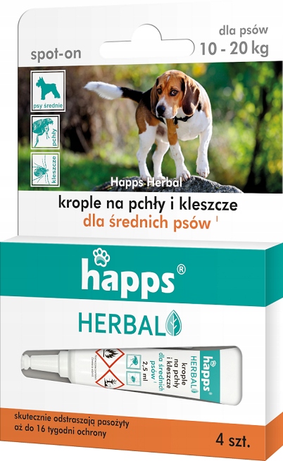 

Happs Krople Na Pchły Kleszcze Dla Psów średnich
