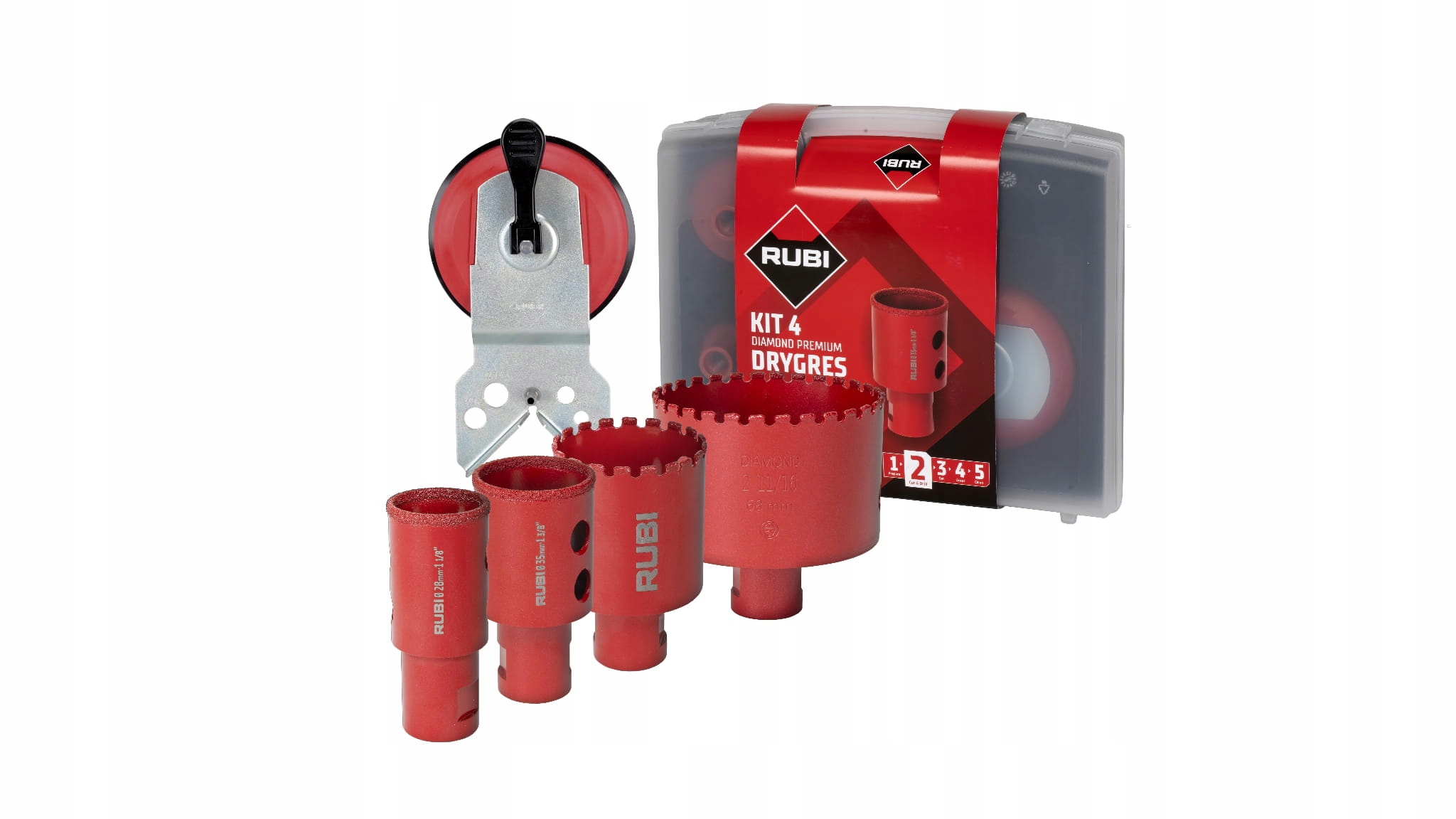 

Rubi Zestaw 4 koronek Drygres Premium 28-68mm