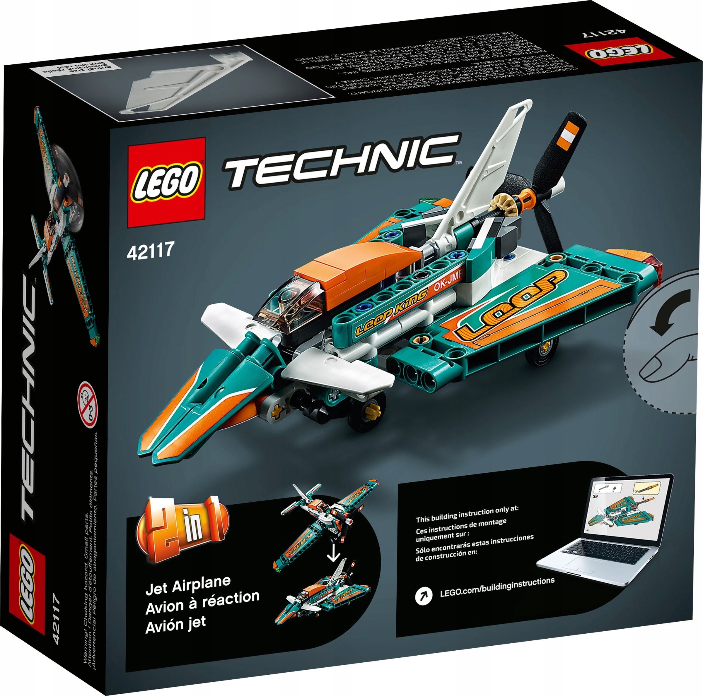 LEGO 42117 Technic Samolot wyścigowy PEWNI SZYBKO Liczba elementów 154 szt.
