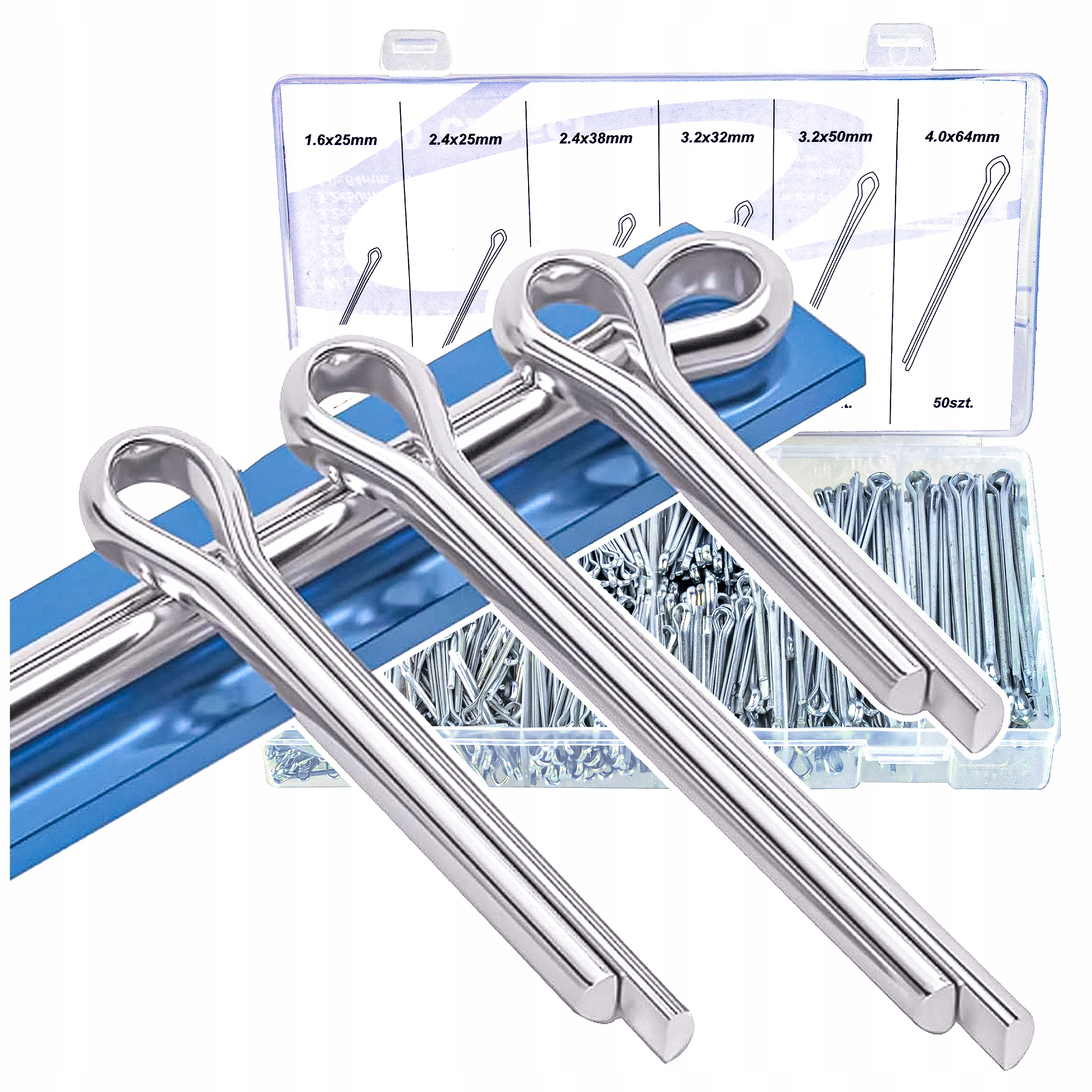 Zestaw zawleczek-przetyczek 1000szt GEKO