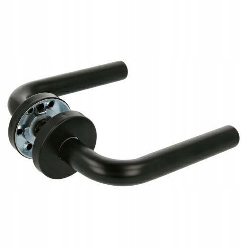 Klika černá Inox Rozeta kulatá 53 mm Komplet