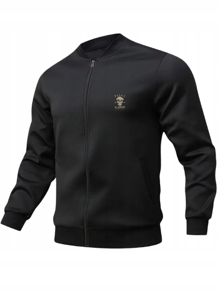 Peaky Blinders Vintage Retro Černá bunda Baseballová Mikina Lebka XXL