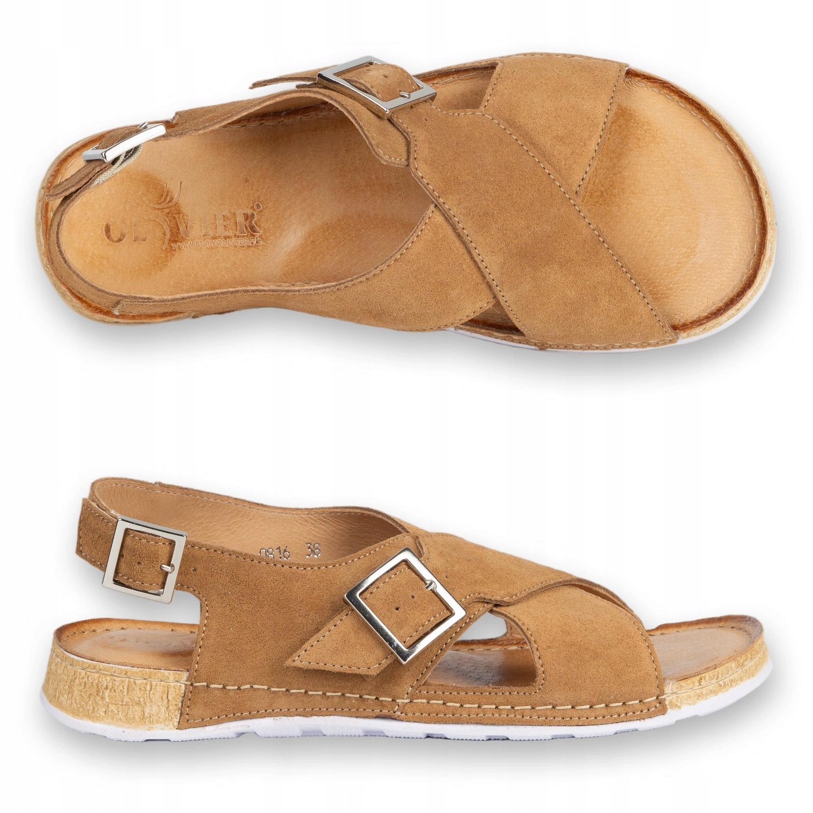 Sandały damskie barefoot-friendly Dallia skórzane rude 39