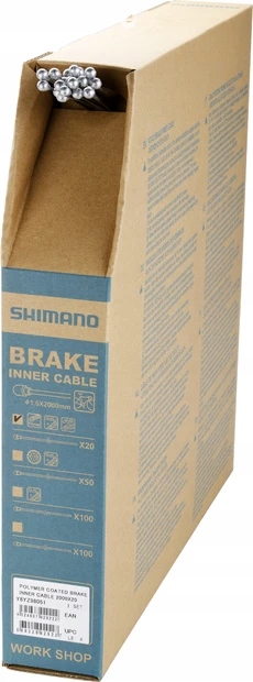 Shimano Brzdové Lanko Polymer 2000 Mm Set 20 Ks Y8yz98051