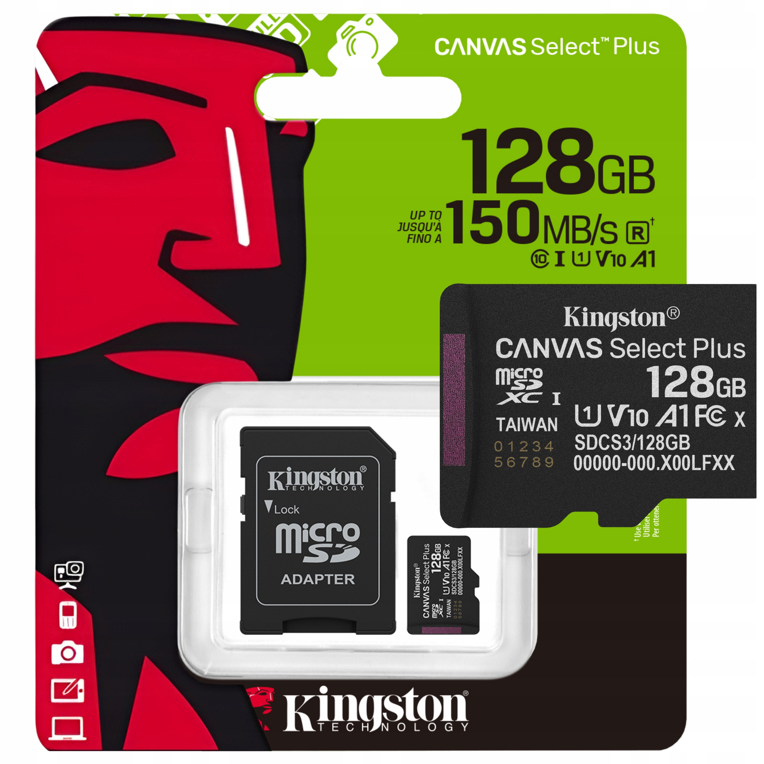 Paměťová karta MicroSD 128 Gb Kingston pro telefon do autokamery