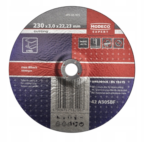 

Tarcza Do Cięcia Metalu 115X3X22 Modeco