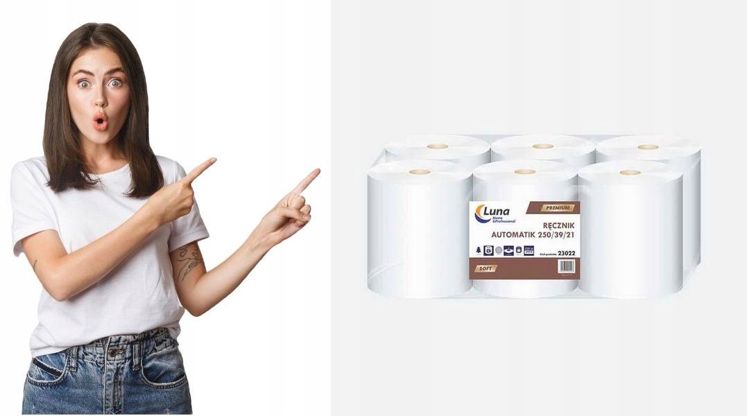 Papírový ručník v roli Luna Automatik 6 Ks.