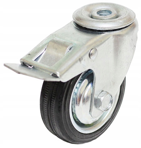 KOŁO OBROTOWE GUMA KÓŁKO 75 mm OTWÓR 10,5 HAMULEC