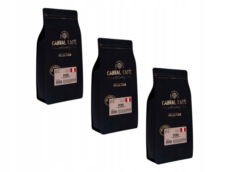 Kawa ziarnista Cabral Cafe Selection Peru 3 x 1 kg