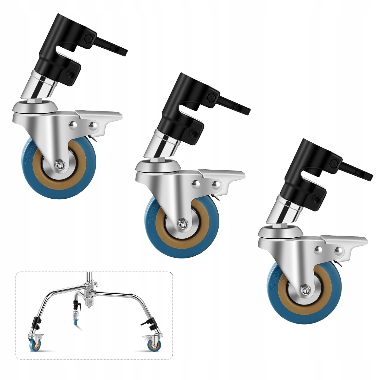 Soonpho Sada 3 profesionálních koleček pro stativ C Studium Foto Video