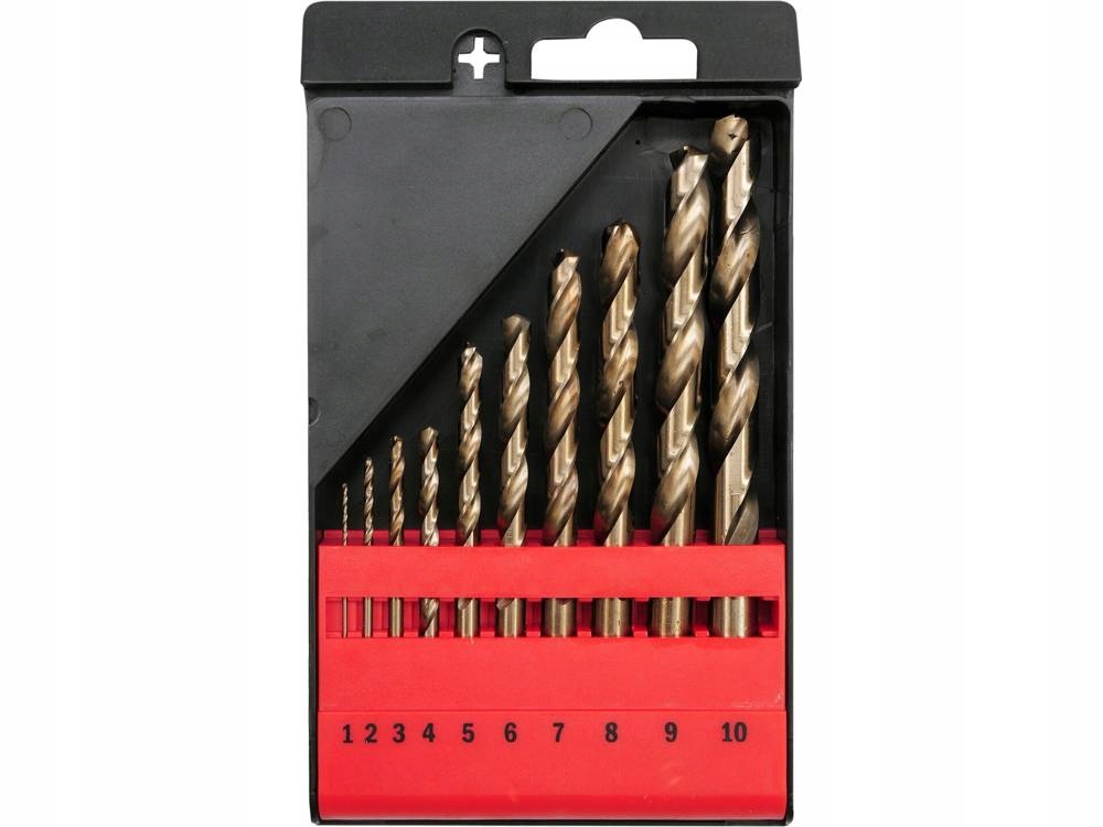 Набор сверл по металлу YATO CO-HSS, 10 шт., 1–10 мм