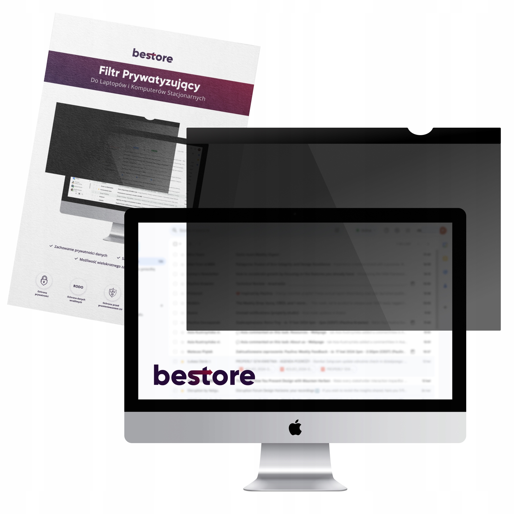 Filtr Prywatyzujący 22" (16:9) RODO + GRATIS!