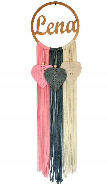 Lapač snů s nápisem boho makramé