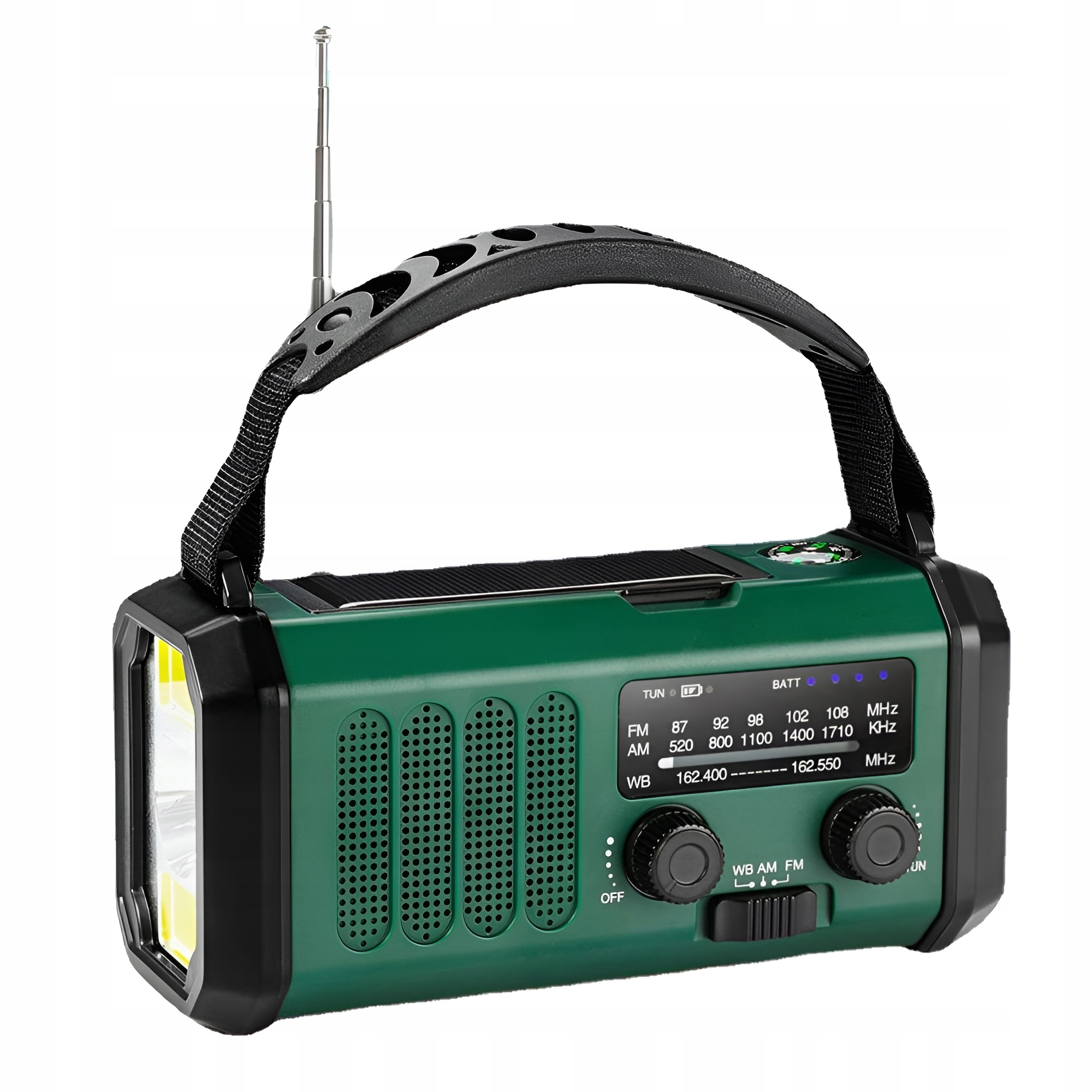 RADIO AWARYJNE 10000mAh SOLARNE POGODOWE FM AM SOS Z ŁADOWARKĄ USB KOMPAS Wysokość produktu 8 cm