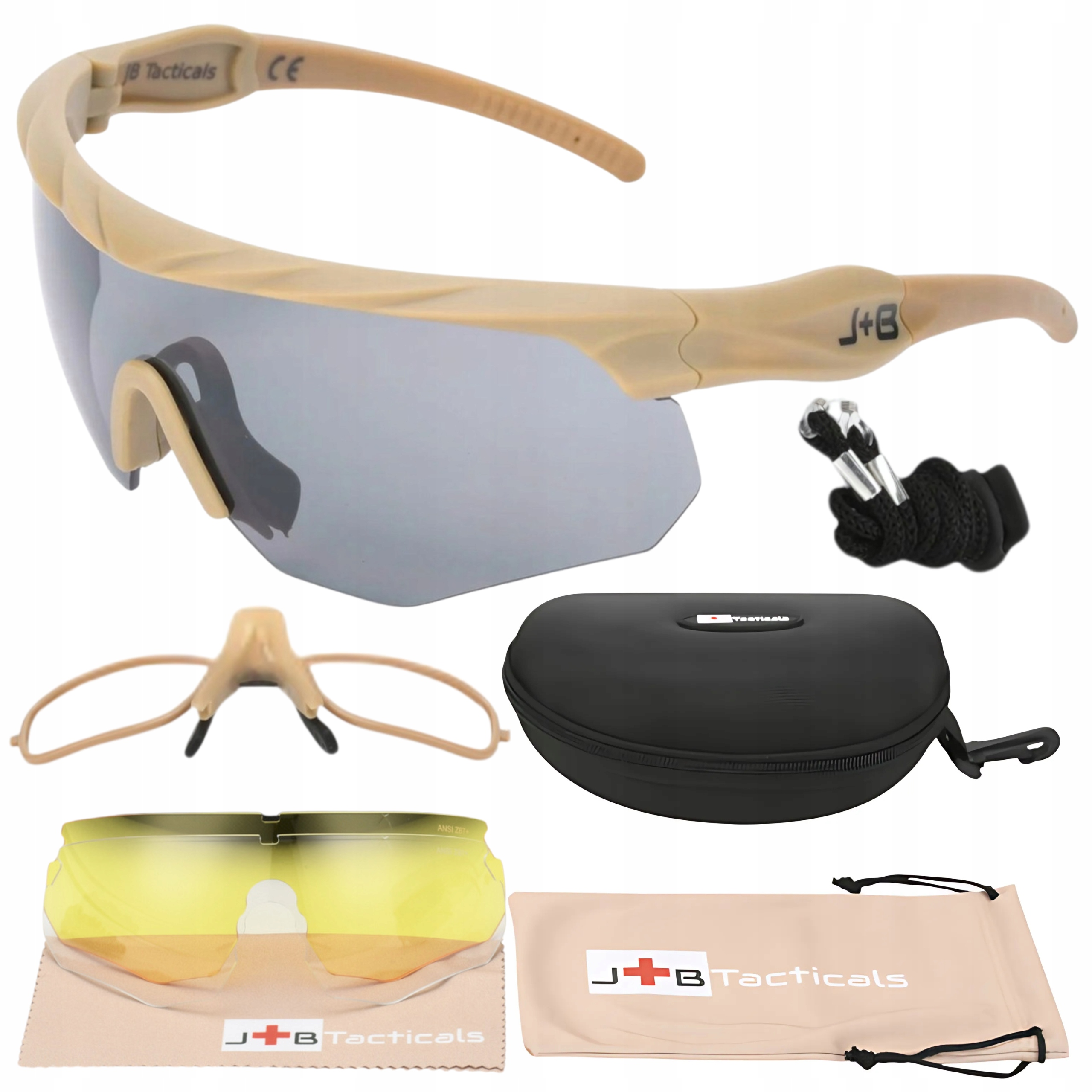 Okulary Ochronne Wojskowe Strzeleckie Taktyczne Antifog Polaryzacyjne JB04D