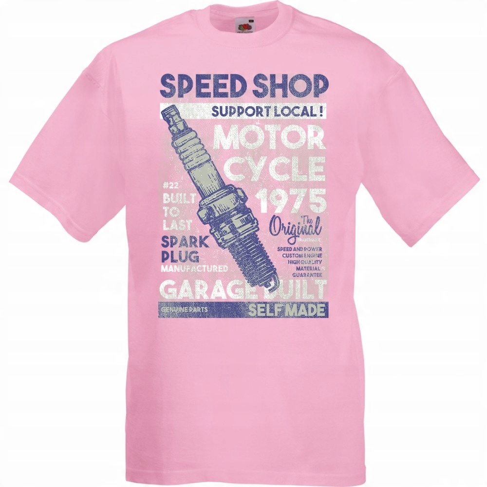 

Koszulka silnik motocykl motor speed S różowa