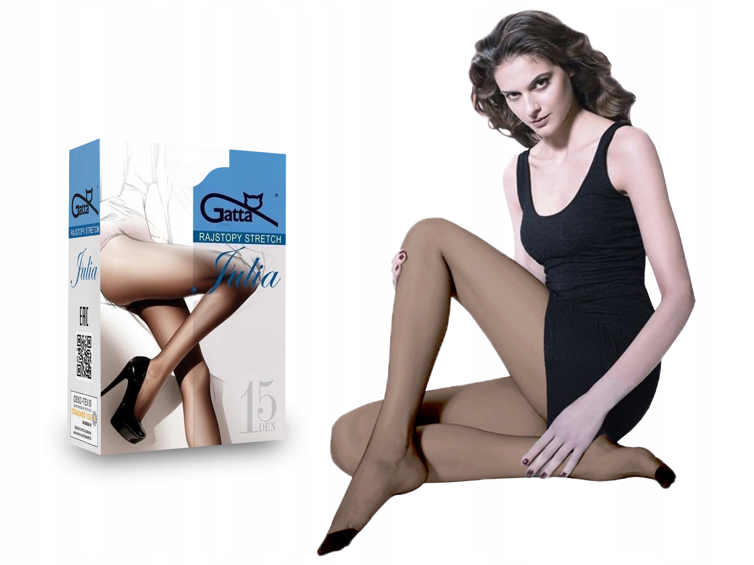 

Rajstopy Gatta półmatowe Julia, 15 den, beige, 4-L