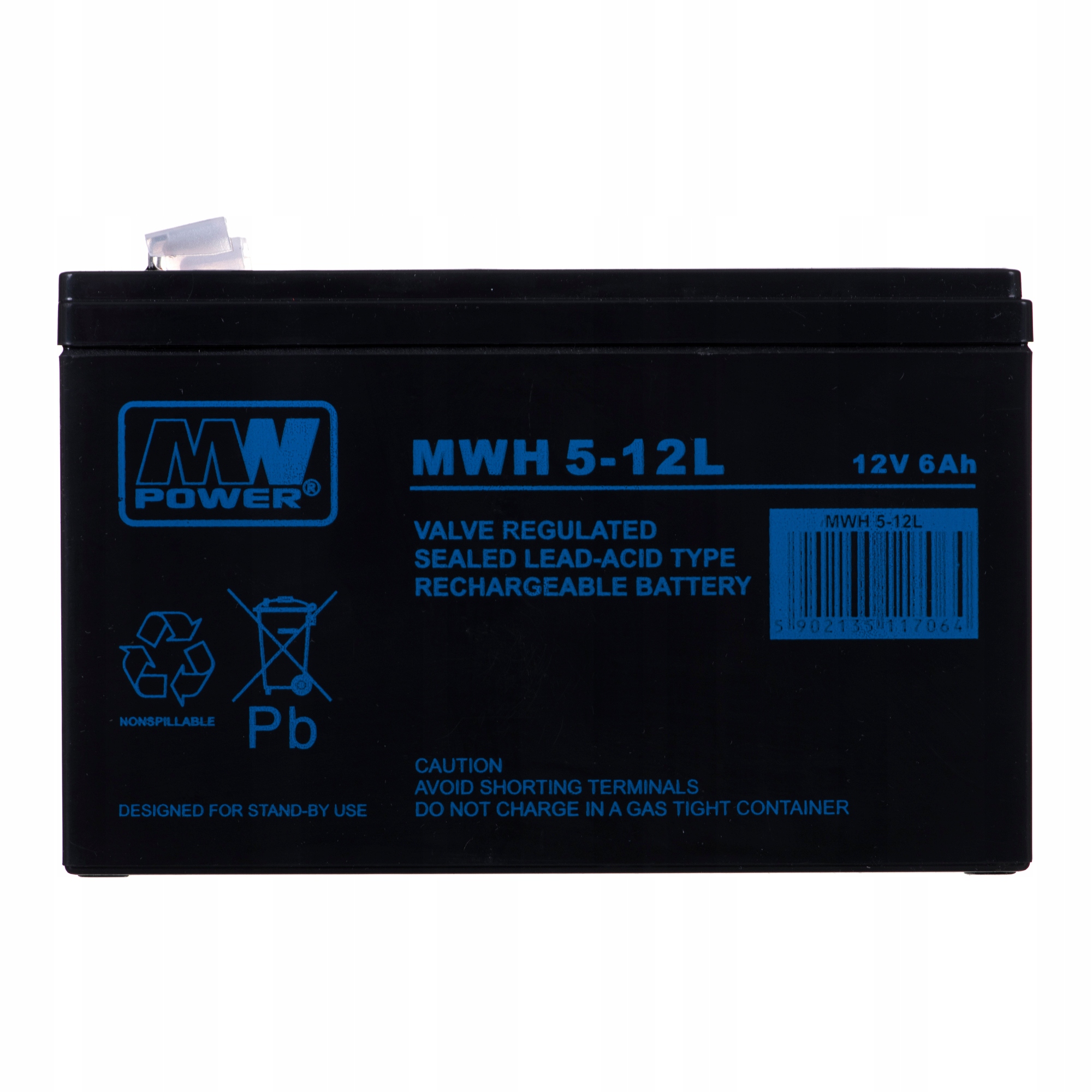 

Akumulator Mwh 5-12L Agm 12V 6Ah Mw Power