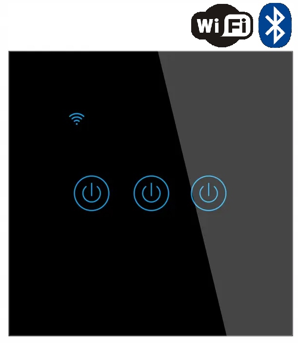 

Włącznik Światła Led potrójny szkło dotykowy Wifi
