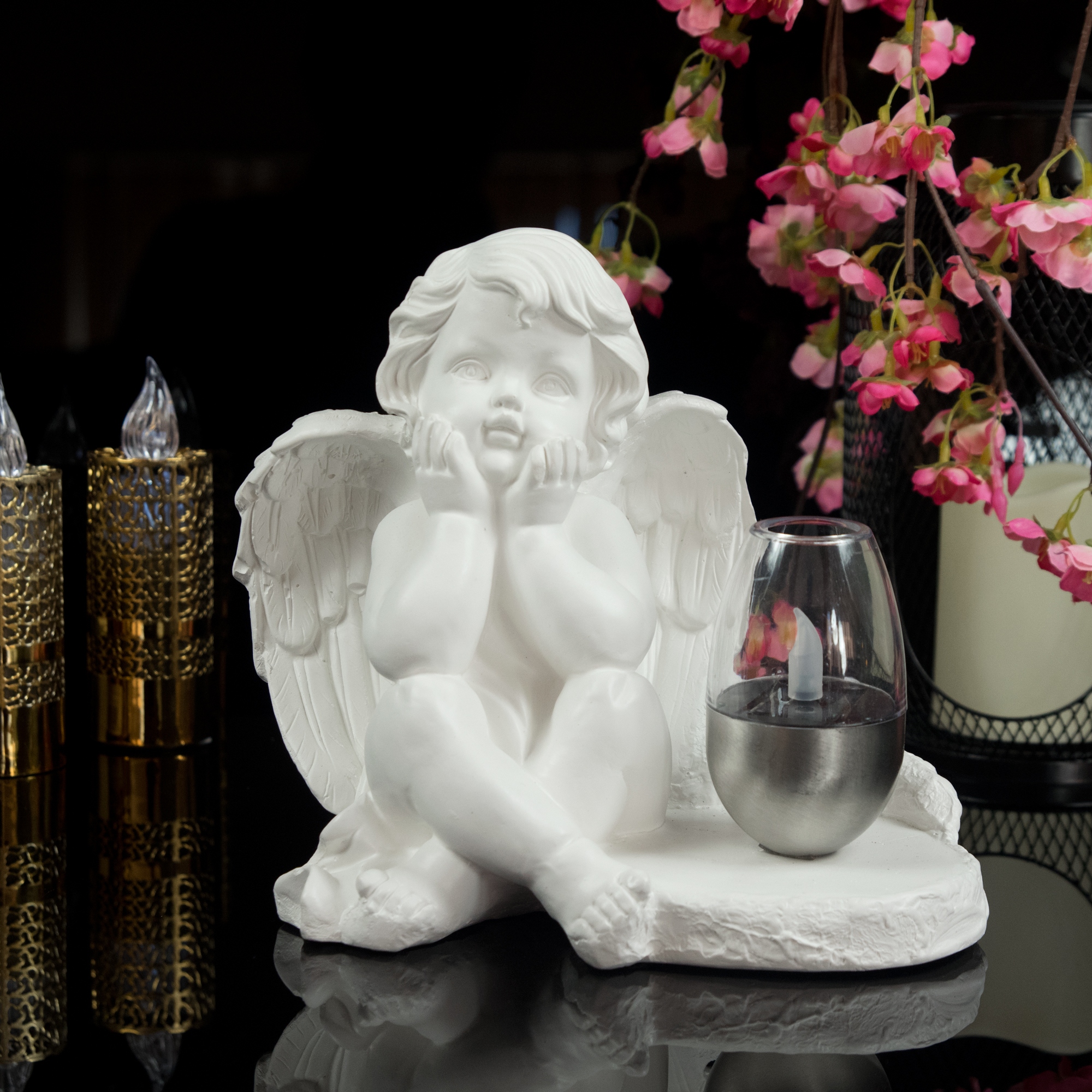 ZNICZ GIPSOWA FIGURKA NAGROBNA LAMPA SOLARNA LED Typ LED